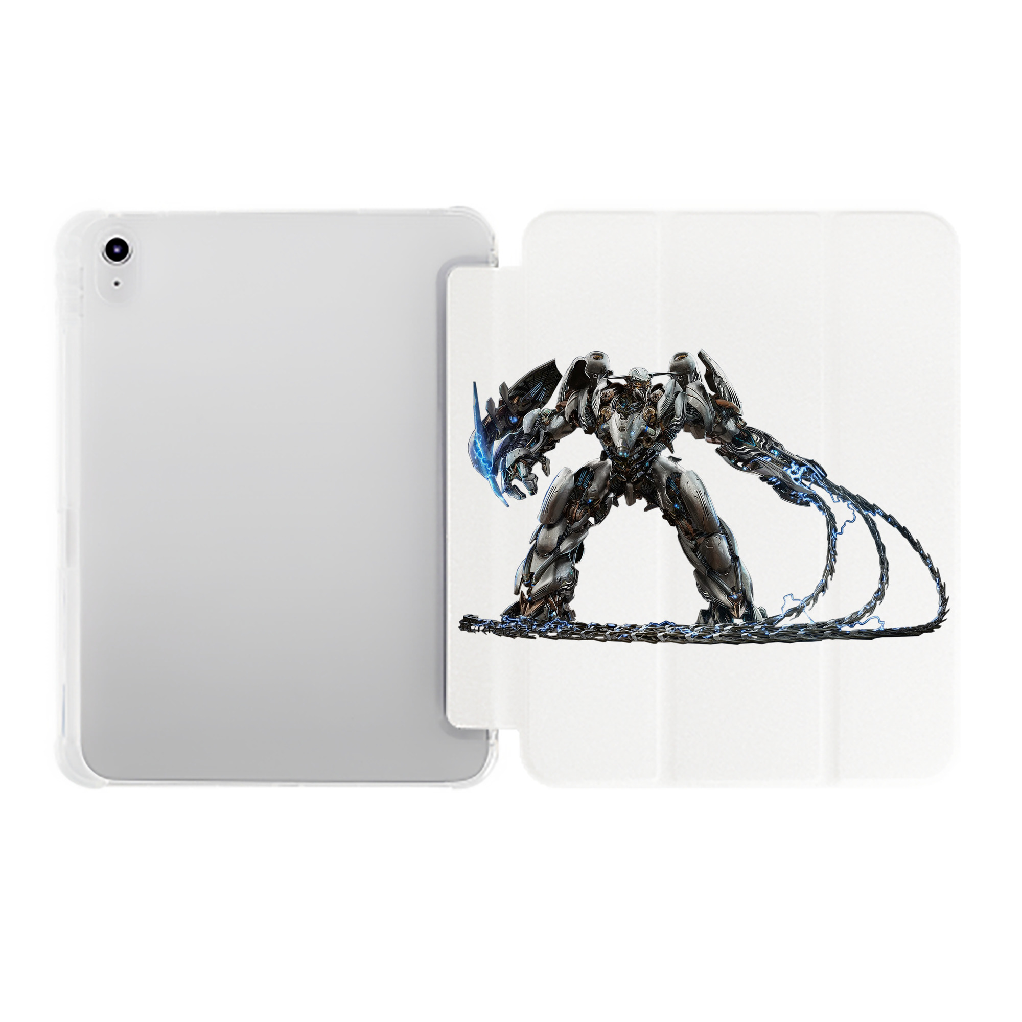（画像用）  IPad ケース ペン収納付き 三つ折りスタンド PUレザー×シリコン 対応機種9.5/10.5/10.9インチ